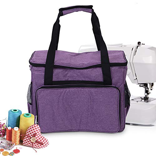 KIMISS Macchina da Cucire, Copertura Antipolvere Casa Multifunzionale Giacca Antipolvere Custodie Borsa di Stoccaggio Accessori per Ricamo da Viaggio Resistente Al Ricamo Sigillato (PURPLE)