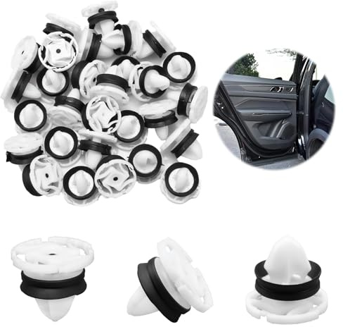 30 Pièces Clips de Fixation pour Garniture de Porte OEM 7703077476 | Attaches Garniture, Retenue Vehicle Clips Rivets en Plastique pour Auto Voitures Panneaux de Portes 308 508 DS4 C4