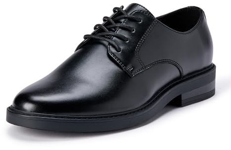 Amazon Essentials Men's Round Toe Derby Dress Shoes, Black, 8