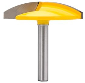 ZHLWei Fresa de 6/8/6,35/12,7 mm, broca de cuenco pequeño, radio de 1-1/2, cuchilla de puerta de 1-3/4 de ancho, herramienta for trabajar la madera