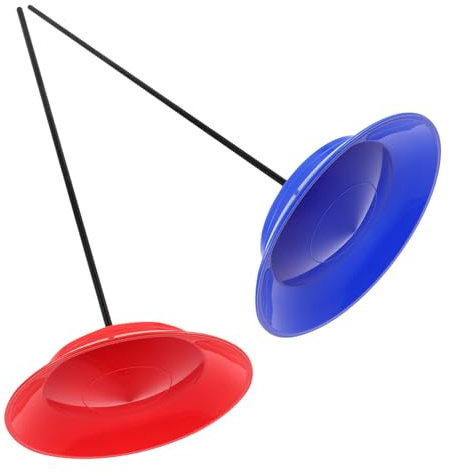 TOBBOMEY 2 set Piatti per Gioco di Abilità con Bastoncini Colorati per Adulti Giocattolo da Circo Facile da Usare Resistente per Spettacoli e Trucchi Acrobatici