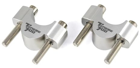 Motorcycle Handlebar Rise For Tenere 700 Tenere700 XT700Z XTZ 700 2019-adjustable Riser Height Clamp Stub Fitting. Riser Extension Adjuster(Silver)