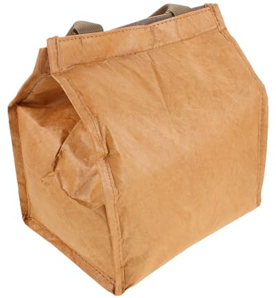 JOINPAYA Paquet à Lunch Isotherme Petit Format en Papier Résistant Paquet Repas Étanche et Isolant Thermique Pliable Kaki pour Travail et École Transport Réutilisable pour Boîte à Bento