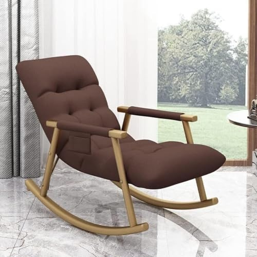 Mitten av århundradet modern tyggungstol för vardagsrum lounge vuxen fåtölj perfekt för kontorssalong och sovrum (brun)
