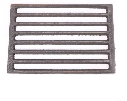 Rejilla de fuego cuadrada de hierro fundido para reemplazo de chimenea Hark, maximiza la salida de calor y proporciona un soporte estable para troncos (25,5 x 17 cm)