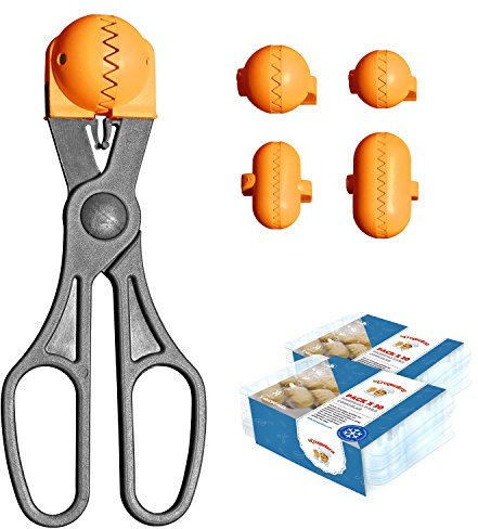 La Croquetera Pack- Utensilio Multiusos Color Naranja - 4 moldes Intercambiables para masas + Pack 40 Bandejas conservación - 100% español : Patentado y Fabricado en España