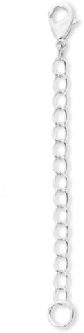1pc Adabele Authentic 925 Sterling Silver Chain Extender with Clasp Removable Adjustable 4 inch Cable Chain Extension for Necklace Bracelet Anklet Jewelry Making SS303-4