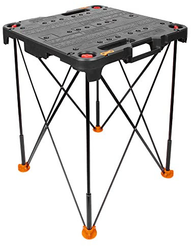 WORX WX066 WX066-Tavolo da Lavoro Pieghevole Sidekick, Nero, 60x60