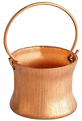 MaMeMi Kupferkübel/Kupferkessel/Dekokessel/Feuerkessel/Topf für Lagerfeuer [ca 2 x 3 cm] Krippenzubehör Krippenbedarf Zubehör für Weihnachtskrippen