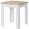 Habitdesign Mesa Auxiliar Extensible, Mesa Cocina, Acabado en Color Blanco Artik y Roble Canadian, Modelo Livre, Medidas: 67-134 cm (Ancho) x 67 cm (Fondo) x 79 cm (Alto), 0F4589A
