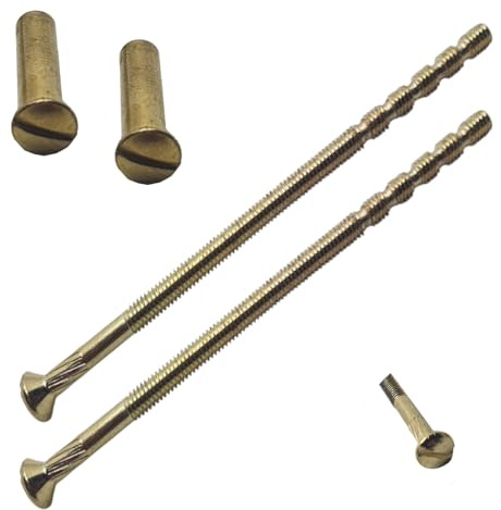 Universal Hardware Lot de 2 boulons et manchons en laiton M4 x 90 mm pour poignée de porte de terrasse Vis de fixation et manchon, mâle vers femelle