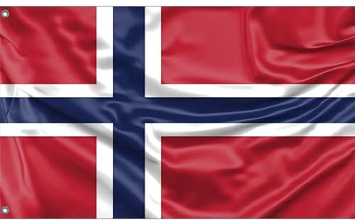 Bandiera della Norvegia | Stampa dal design unico | Made in EU (90 x 150 cm)