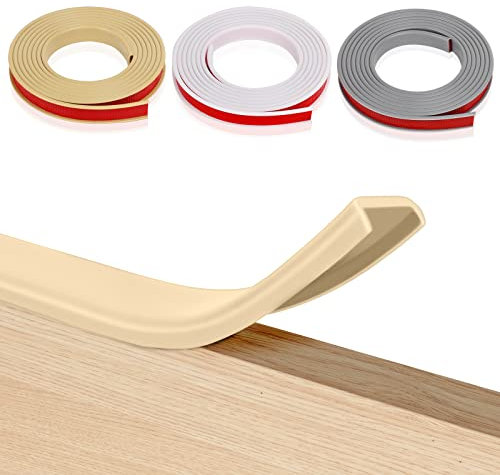 Ansteker TPE U-förmige Selbstklebend Möbelkantenband, 18 mm * 3 m Möbelkantenband Faltbarer Kantenschutz für Schrankkanten, Abschlussleiste, Deckenkanten, Arbeitsplatten (Kamel)