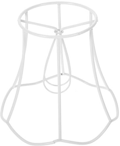 SEWACC Lampenschirm Rahmen Gestell DIY Weiß Eisen Lampenkäfig DIY Eisen Ersatz Lampe Ersatzschirm Wandlampe Tischlampe Stehlampe