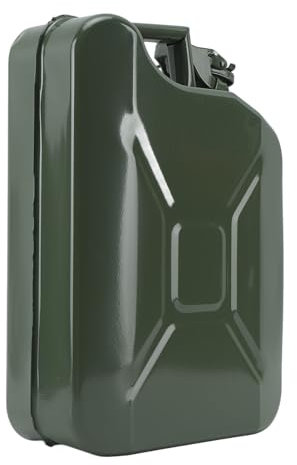 Lata de Gasolina de 2,6 Galones con Boquilla de Ventilación Automática, Contenedor de Combustible de Acero Inoxidable para Cortacésped de Coche, Motosierra y Más