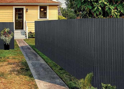 CapitanCasa Rete Recinzione Arella In PVC Listelle Bamboo Frangivista Esterno Bambù 150x300 Antracite