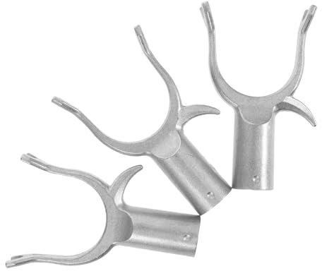 OFFSCH Tête De Fourche à Linge en Aluminium 1,9 Cm Lot De 3 Accessoires De Tringle à Linge pour Balcon Connecteur Robuste Et Portable pour Vêtements Fournitures pour Maison Et Dortoir