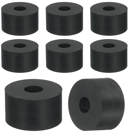QUARKZMAN 12Pcs Rondelle Caoutchouc 25 mm OD x 8 mm ID x 15 mm Épaisseur Entretoise Plastique Plates Anti-Vibrations Rond pour Machines Industrielles Domestiques | 1 pouce OD x 5/16 Id x 9/16 d'épaisseur, vibration, pour machines industrielles et domestiques