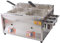 SAYEYBU Freidora De Gas, Freidora Profesional De Sobremesa, Freidora De Acero Inoxidable con Cesta Y Tapa, Freidora De Pescado para Restaurantes, Bares Y Cocinas,Plata