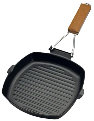 Duyeuau Poêles à griller pratiques avec surfaces antiadhésives, texture en fer raffinée pour la cuisson intérieure de steak et bacons