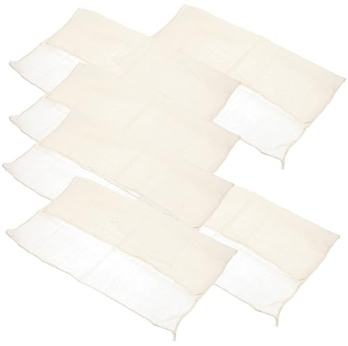 Toyvian Lot de 6 Étamines Réutilisables en Pur Coton 40X40 CM pour Égoutter le Tofu Filtrer Lait Végétal et Préparer Yaourt Tissu Fin et Pratique Cuisine Maison