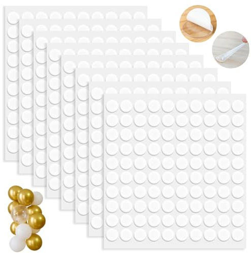 ZJCANGLIU 800 Stück Klebesticker,Klebe Punkte,Beidseitige Klebepads,Klebepunkte Doppelseitig Transparent,für Ballon,Dekoration,DIY,Papier,0.5mm Dicke(φ10mm)