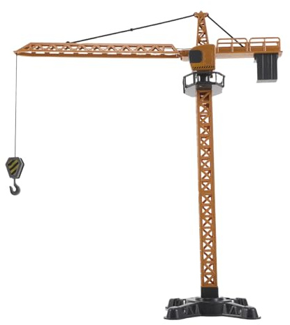 WEKAMOS Gru a Torre Giocattolo in Plastica 41 Cm Sollevamento Manuale, Veicolo da Costruzione Educativo, Gioco per Sviluppo Abilità Motorie e Creatività