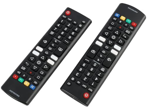 2 Pcs Universal Remote for LG TV, Remote Replacement Control for Smart TV OLED QNED UHD NanoCell 4K 8K Models, Compatible with AKB76037605 AKB75855501 AN-MR20GA MR21GA MR22GN MR23GA, Plug and Play