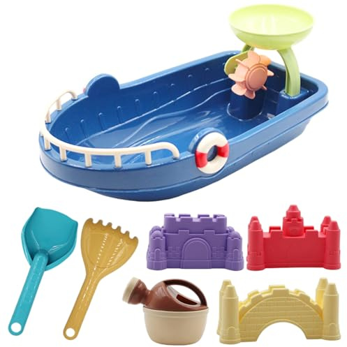 Gemuseeee Giocattoli da Spiaggia per la Sabbia - Castello di Sabbia con Set di Pala e rastrello per Bambini e Adulti, Set da Gioco per Spiaggia, sabbiera, Neve, Bambini, sabbiera, Gioco