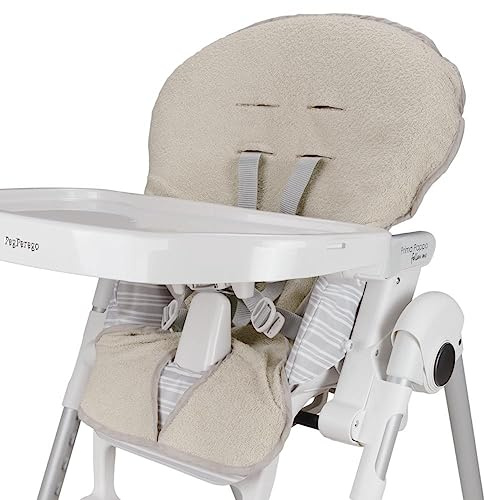 Babysanity Universal-Hochstuhlbezug aus weichem Baumwoll-Frottee, verleiht Ihrem Hochstuhl ein trockenes und frisches Gefühl, 100 % Made in Italy (Beige)