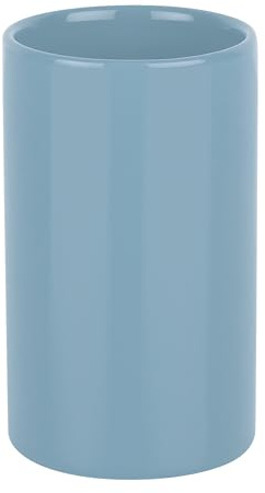 Spirella colección, portacepillos de dientes ø7 x 11,5 cm, gres, Azul Zahnputzbecher Zahnbürstenhalter Keramik Tube 7x11,5 cm Fog Blau, Blue, 11.5 cm