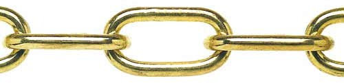 GENOVESE Kette Messing 25 m (Größe Nr. 14 Ø Draht 2,2 mm c.l. 25 kg)