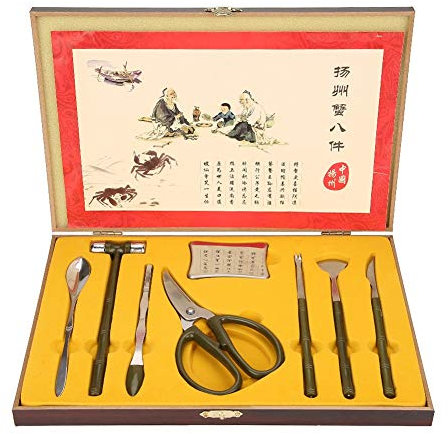 Delaman 8pcs Juego de Herramientas para Mariscos, Sistema de Herramienta de la Garra de los Mariscos del Acero Inoxidable