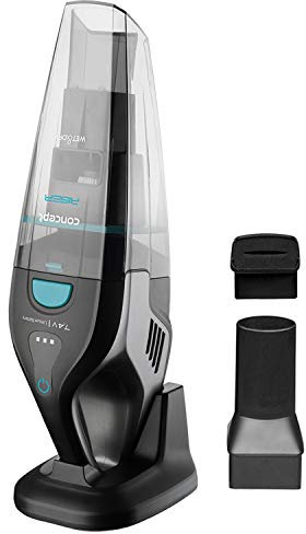 Concept VP4350 Wet & Dry Aspirapolvere Aspirabriciole con Riser Senza Fili 7.4V 2200 mAhPulisce a Secco e Umid Filtro HEPA Casa e Auto Multifunzionale 20 Min di Lavoro Continuo Accessori Inclusi