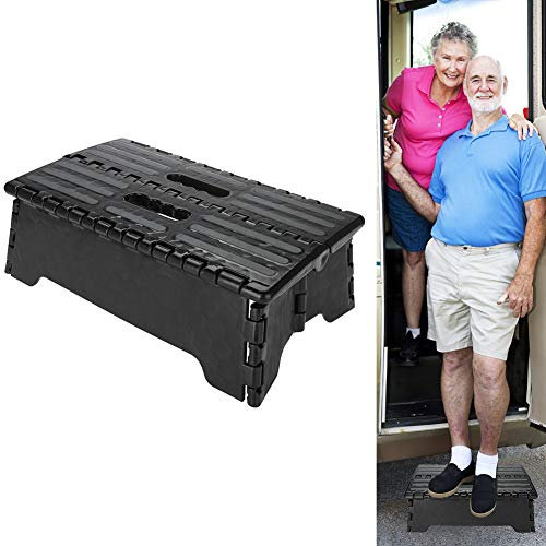Folding Step Stool, Small Half Step Car Step Mobility Aid Portable Strong Non-Slip Disabled Step Stool, for Elderly Adults Kids Pregnant Bathroom Travel Use 38 * 21.5 * 13 cm