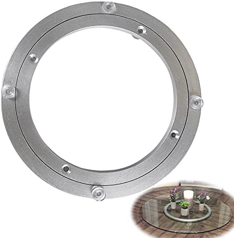 LIGUOYI Piatto Girevole, Cuscinetto Rotante in Lega di Alluminio per Impieghi Gravosi Piatto Girevole, Base per Scultura, OD 35/39/45/49/58 Cm, per Tavolo da Pranzo Rotondo/TV/Display Alimentare