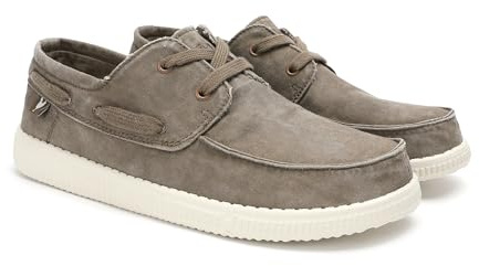 WALK IN PITAS | WP150 Boat Washed | Mocassins pour Hommes | Chaussures Bateau | Slipon Loafers | Baskets d'été | Sneakers | Pantoufles Estivales | Chaussures de Walkinpitas | Taupe 42
