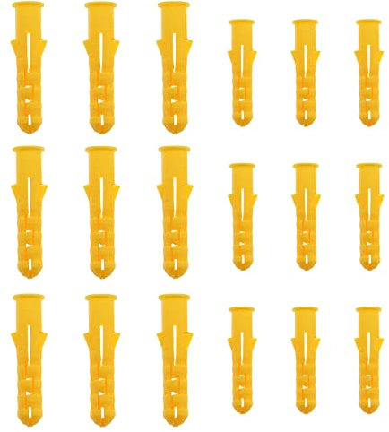 ECSiNG 600 Pezzi Set Di Tasselli Da Muro Tasselli Per Muro A Secco Tasselli A Vite Tubi Di Espansione In Plastica Tasselli Grezzi Per Muratura, 400 Pezzi 6x30mm E 200 Pezzi 8x40mm