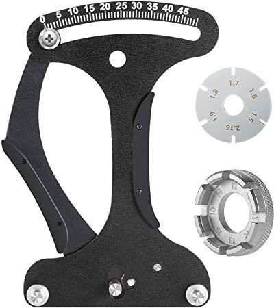 Saipor Fahrrad Speichenspannung Messgerät Speichentensiometer Aluminiumlegierung Speichenspannungsmesser Speichen Tensiometer Fahrradspeichen Tension Meter für alle Speichen