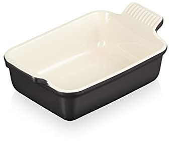 Le Creuset Arv rektangulär tallrik, stengods, 19 cm, 1,1 liter, Black