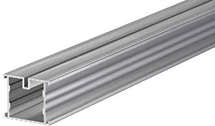 Gartenwelt Riegelsberger Alu-Schiene L 38x45 mm Länge 100 cm Unterkonstruktion Terrassen Bodenverlegeprofil Aluminiumsystem Aluminium Alu-Profile