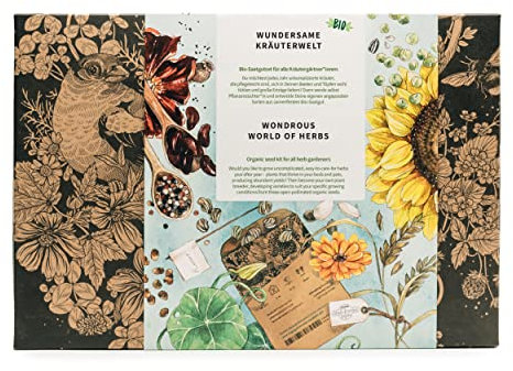 Wundersame Kräuterwelt - Bio-Saatgut-Vermehrungsset für alle Kräutergärtner*innen mit 12 bedeutenden samenfesten Kräutersorten für Küche & Hausapotheke