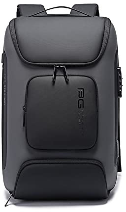 FANDARE Antifurto Zaino Ufficio Uomo Porta PC con Porta USB - Borsa Daypacks per Business Viaggio Lavoro Scuola Impermeabile - Grigio