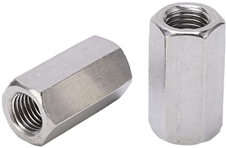 2 STÜCKE M16 X 2 304 Edelstahl Metrische Sechskant-Überwurfmuttern 48 Mm Länge Metrische Sechskant-Verbindungsmutter