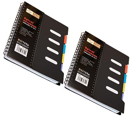 Ciieeo 2stücke Spiralnotizbuch Tragbares Notizheft Mit Praktischen Memo-pads Für Büro Und Schule Vielseitige Schreibunterlage Für Notizen Und Erinnerungen