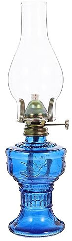 Warmhm Vintage Kerosinlampe Glas Öllampe Retro Dekorative Petroleumlampe Für Innenräume Und Outdoor-Stimmung Schlafzimmer Wohnzimmer Party Feier Balkondekoration