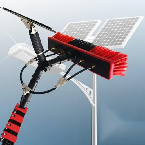 DDZJTPP Fensterputzset, Teleskop Fensterwischer 3.6-10.8M Teleskopstange Fensterreinigung, Teleskopstange Wasserführend für Reinigung Solaranlagen und Fensterreinigung,7.2m/24FT