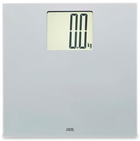ADE ADE Bilancia pesapersone digitale da casa con ampio display XXL | particolarmente facile da leggere | elevata capacità di carico fino a 200 kg | argento
