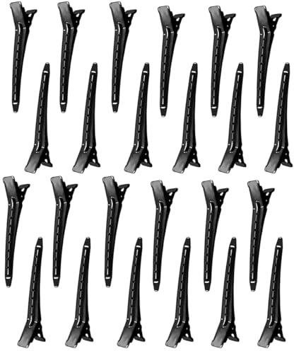 EnteBill Haarspangen, Haarclips Alligator Clips Haarklammern Friseurbedarf für Damen Mädchen Haarstyling,Silber EnteBill friseur Haarspangen,8.5CM Haar Klammer (black)