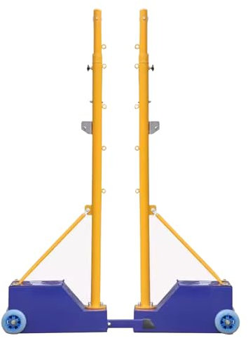 LXHJB Volleyballnetz, 2-in-1-Gas-Volleyball/Badminton, Outdoor, mit stabilem Boden mit Rädern, robustes Badminton-Kombi-Set